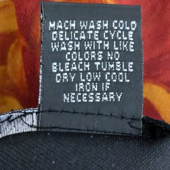 VIRGO Orange/Black Lined Chiffon Sleeveless Straight Maxi Sheath Dress; Size 8 - Picture 6 of 6